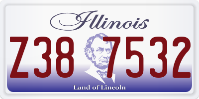 IL license plate Z387532