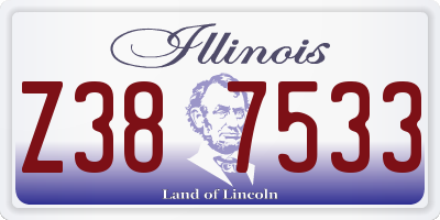 IL license plate Z387533