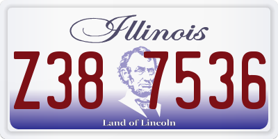 IL license plate Z387536