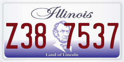 IL license plate Z387537
