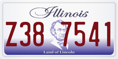 IL license plate Z387541