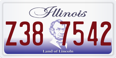 IL license plate Z387542