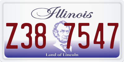 IL license plate Z387547