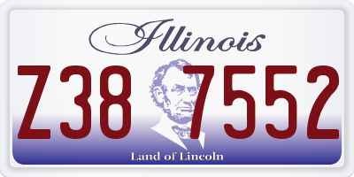 IL license plate Z387552