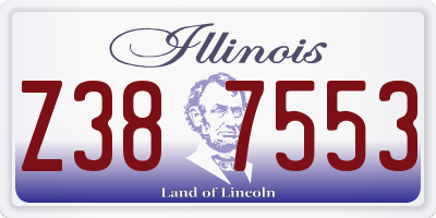 IL license plate Z387553