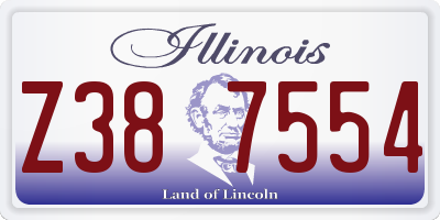 IL license plate Z387554