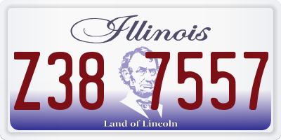 IL license plate Z387557
