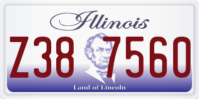 IL license plate Z387560