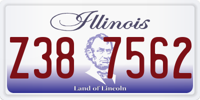 IL license plate Z387562