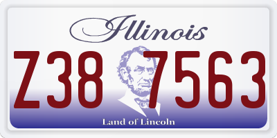 IL license plate Z387563