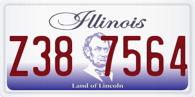 IL license plate Z387564
