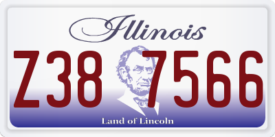 IL license plate Z387566