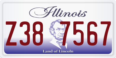 IL license plate Z387567