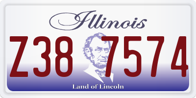 IL license plate Z387574