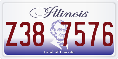 IL license plate Z387576