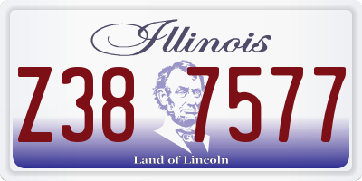 IL license plate Z387577