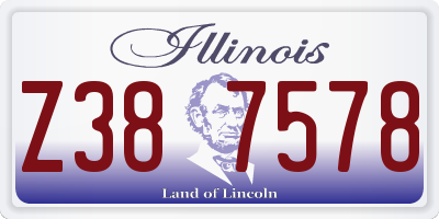 IL license plate Z387578