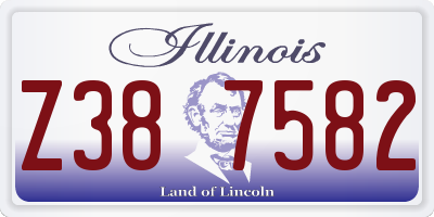 IL license plate Z387582