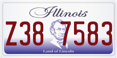 IL license plate Z387583
