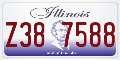 IL license plate Z387588