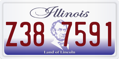 IL license plate Z387591