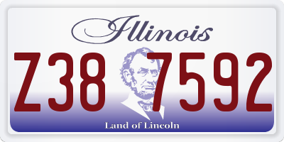 IL license plate Z387592