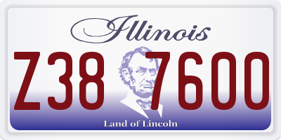 IL license plate Z387600