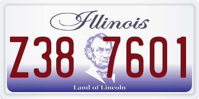 IL license plate Z387601