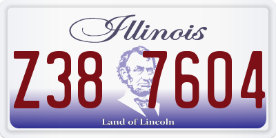 IL license plate Z387604