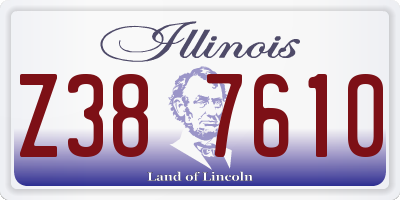 IL license plate Z387610