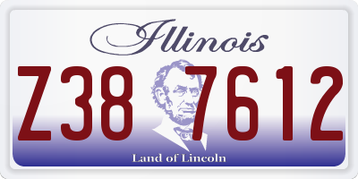 IL license plate Z387612