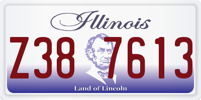 IL license plate Z387613