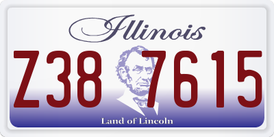 IL license plate Z387615