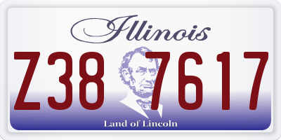 IL license plate Z387617