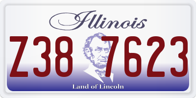 IL license plate Z387623