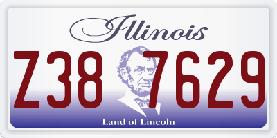 IL license plate Z387629