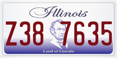 IL license plate Z387635