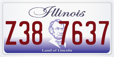 IL license plate Z387637