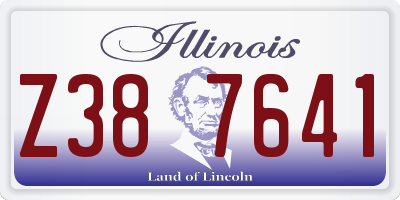IL license plate Z387641