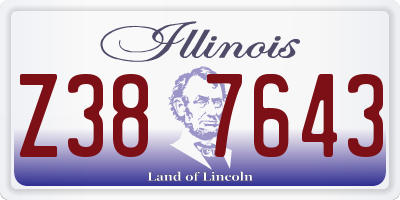 IL license plate Z387643