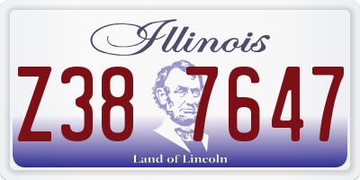 IL license plate Z387647