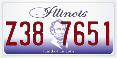 IL license plate Z387651