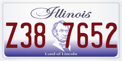 IL license plate Z387652