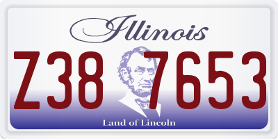 IL license plate Z387653