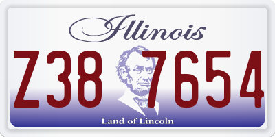 IL license plate Z387654