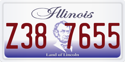 IL license plate Z387655