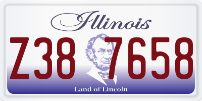 IL license plate Z387658