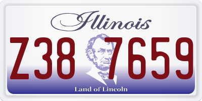 IL license plate Z387659