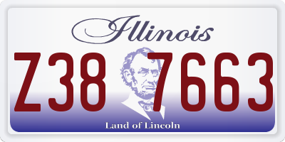 IL license plate Z387663