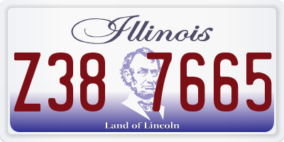 IL license plate Z387665